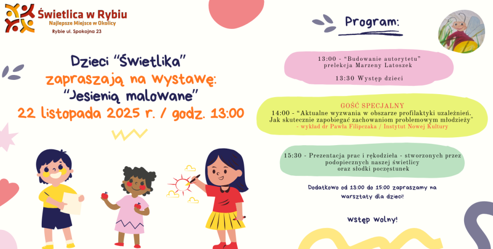 Wystawa pt. „Jesienią malowane” w Świetlicy Środowiskowej „Świetlik” w Rybiu