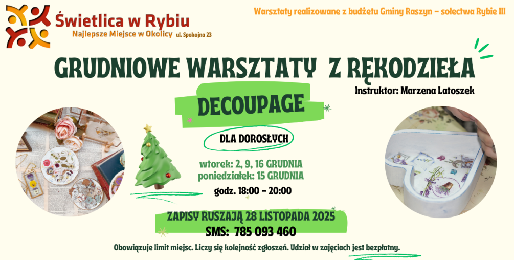 Warsztaty Rękodzieła – DECOUPAGE