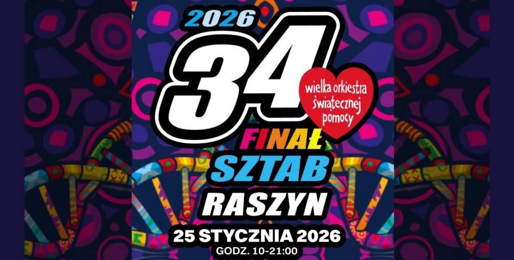 Finał Wielkiej Orkiestry Świątecznej Pomocy 2026 w Raszynie!
