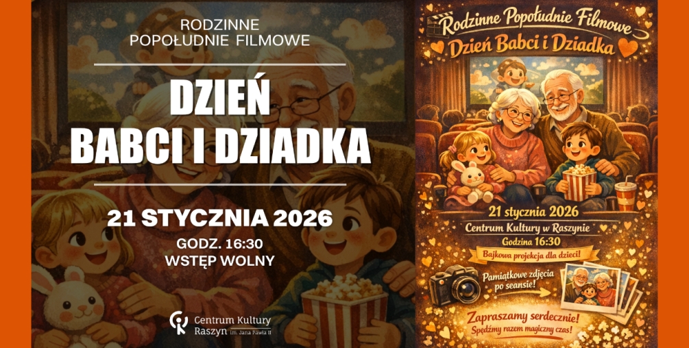 Rodzinne Popołudnie Filmowe – Dzień Babci i Dziadka 