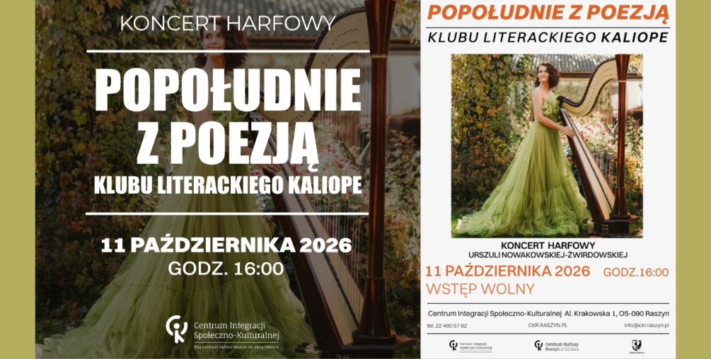 Popołudnie z poezją - koncert harfowy