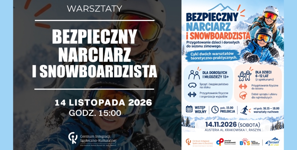 Warsztaty Bezpieczny Narciarz i Snowboardzista 