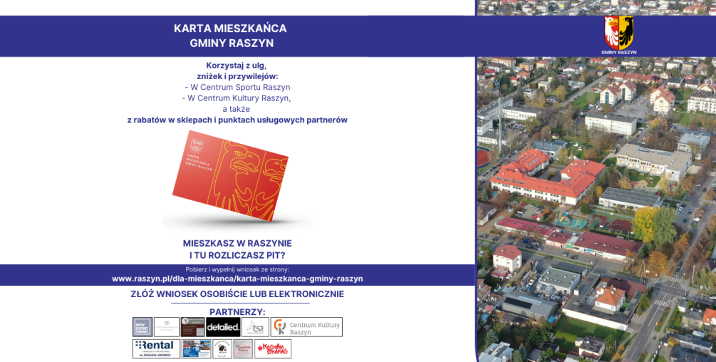 Logo: Plakat: Karta Mieszkańca Gminy Raszyn - Partnerzy Programu