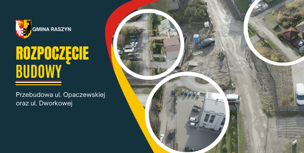 Plakat: Przebudowa ul. Opaczewskiej oraz ul. Dworkowej