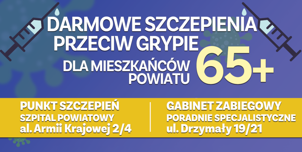 Bezpłatne szczepienia przeciw grypie dla osób w wieku 65+