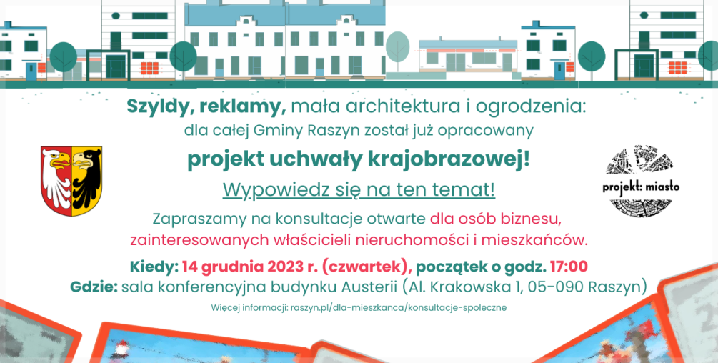 Plakat: Konsultacje społeczne dotyczące projektu uchwały krajobrazowej