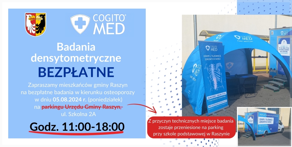 Plakat: Bezpłatne badania densytometryczne