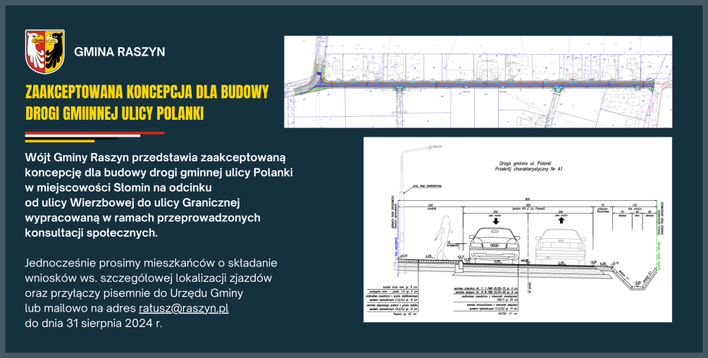 Zaakceptowana koncepcja w sprawie planowanej budowy drogi gminnej ul. Polanki w Słominie