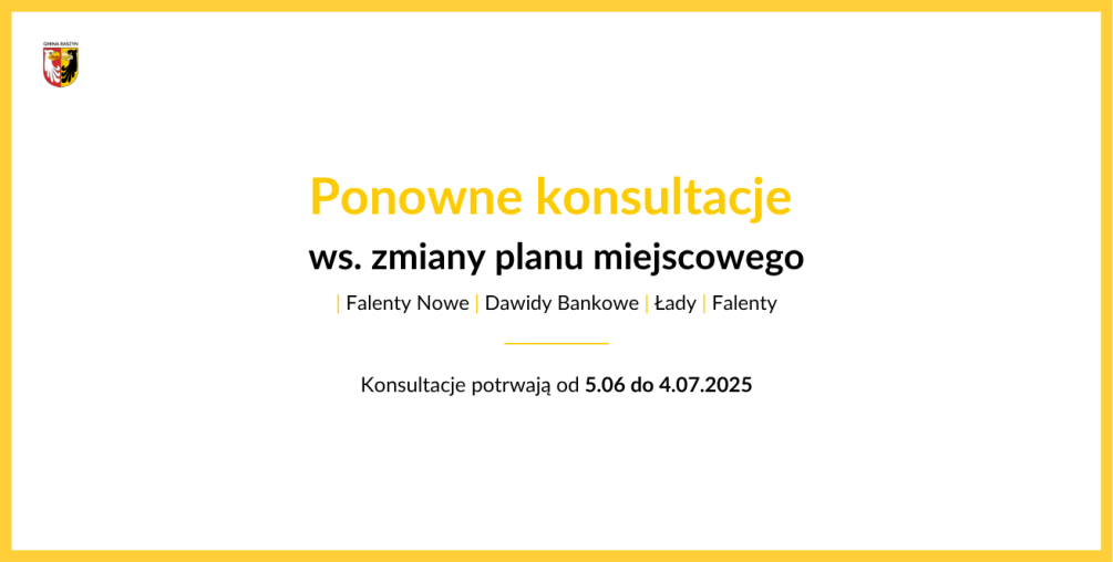konsultacje ws. zmiany planu miejscowego części terenów