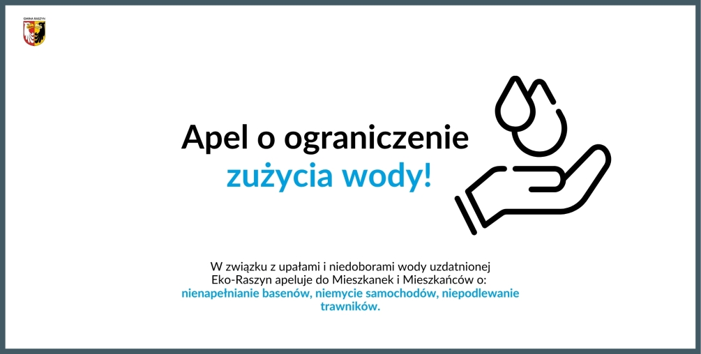 Apel o ograniczenie zużycia wody!