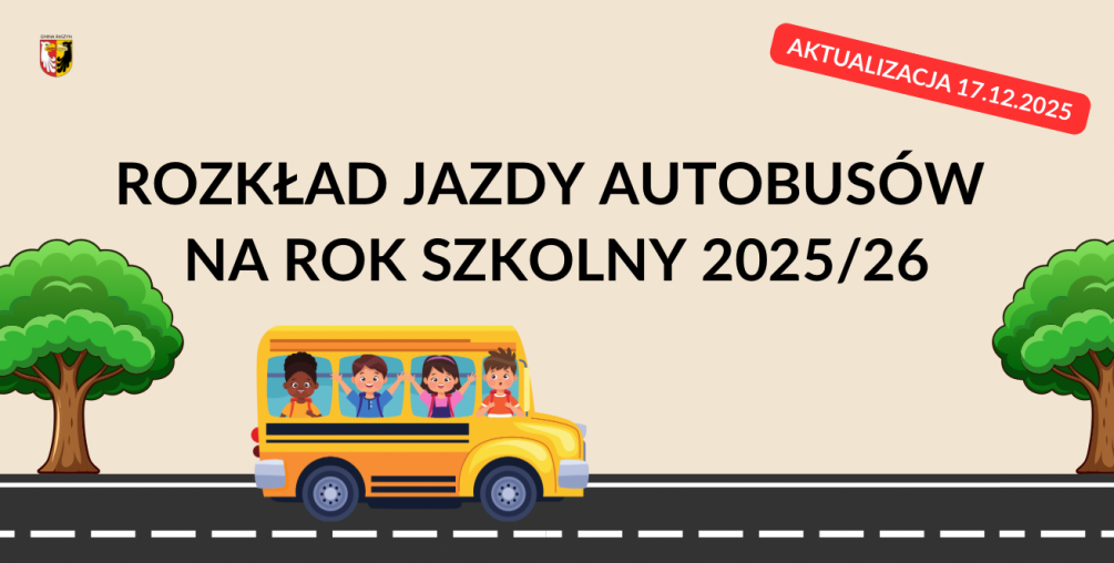 Rozkład jazdy autobusów szkolnych na rok szkolny 2025/26