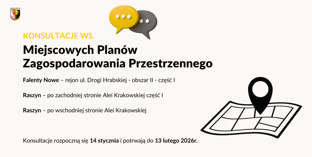 Konsultacje społeczne projektów MPZP – Raszyn i Falenty Nowe
